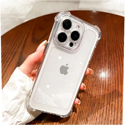 HPHRE Clear Shockproof Case Compatible with iPhone 14 Pro Max, Military Grade Drop Protection Hard Acrylic Back Phone Cover with Anti-Fall Shock-Absorbing Corners (Transparent)