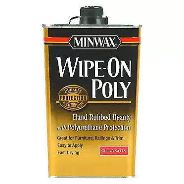 Minwax 40910000 Wipe-On Poly Finish Clear, pint, Satin