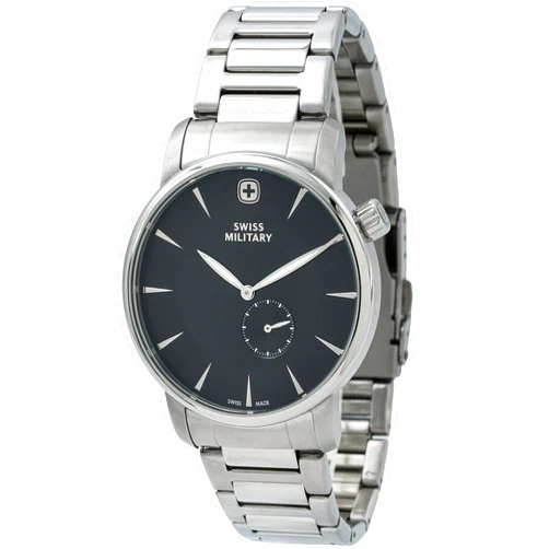 Victorinox Swiss Military Men's Urban Terragraph Black Dial Stainless Steel Bracelet Watch 01.9041.313C