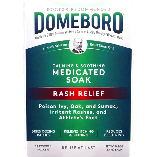 BAYER INC Domeboro Soothing Soak Rash Relief Powder Packets, 12 Each, Pack of 11
