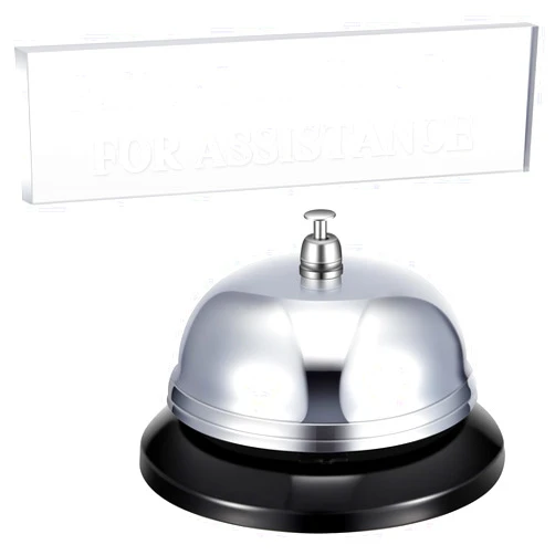 Colingmill Desk Bell for Service and Please Ring Bell Sign 2
