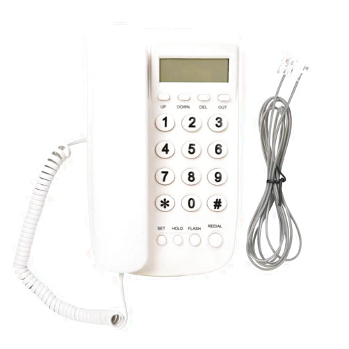Logozoe Corded Phone, Landline Phone with Answering Machine, Desktop Wall Phone for Home/Hotel/Office with Automatic Identification of The FSK/DTMF Dual System(White)