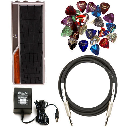 Fender Tread-Light Volume-Expression Pedal Bundle with Power Supply, Instrument Cable, and Picks