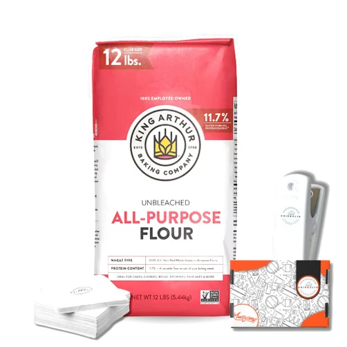 DRINKOLIN King Arthur Purpose Unbleached Flour, Non-GMO Project Verified, Certified Kosher, No Preservatives, 12 Pounds- By Drinkolin