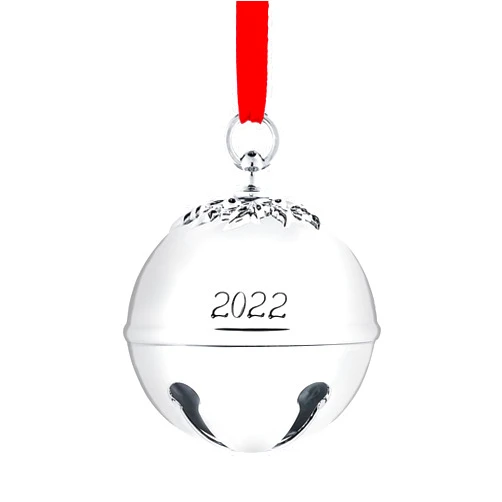 Klikel Christmas Bell Ornament 2022 - Sleigh Bell Christmas Ornament 2022 - Christmas Holy Ball 2022 Ornament - Bell Ornament for Christmas Tree - Sleigh Bell Engraved 2022-8th Annual Edition