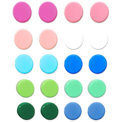 Qualsen Fridge Magnets, 20pcs Refrigerator Magnets, Small Magnets for Whiteboard Magnets for Kids, Mini Cute Magnets for Fridge Magnet, Locker, White Board, Kitchen, Office, Classroom (Gradient)