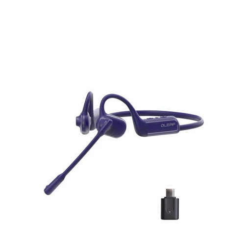 Oleap Pilot P200b Pro Open Ear Noise Cancelling Headset Wireless Bluetooth,50dB ENC Computer Headphones with Mic,USB-C dongle for Meetings and Calls