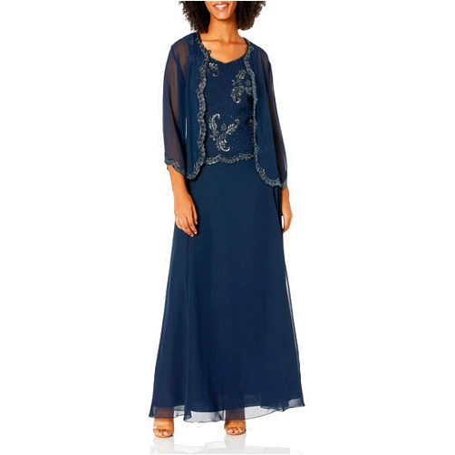 J Kara Women's Beaded Jacket Dress