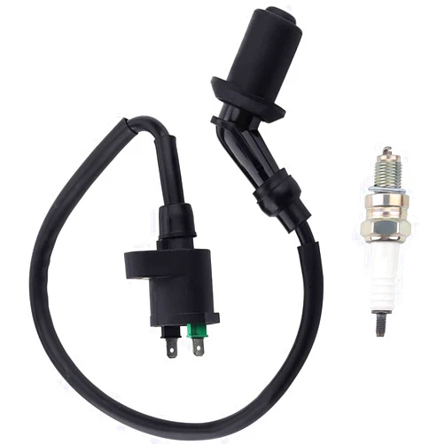 AloneGoer GY6 Racing Ignition Coil SSR 125 A7TC Spark Plug Wire for 50CC 150CC 110CC 125CC 80CC 90CC Moped Scooter ATV Go Kart Pit Dirt Bike Engine Motorcycle High Performance Parts