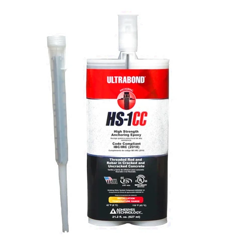 Generic Conspec - Anchoring Ultrabond Epoxy HS1CC Concrete Anchor Adhesive Fast Setting 2-Part (22-oz Cartridge) with Nozzle