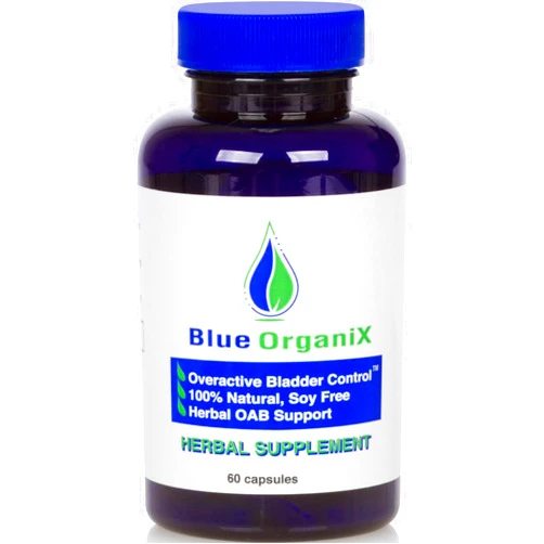 Blue Organix Overactive Bladder Control for Women and Men Support, Frequent Urination, Nocturia or Incontinence, 60 Vegetarian Capsules, 1 Bottle, Soy Free Pumpkin Seed Extract Supplement