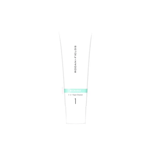RODAN + FIELDS RECHARGE 3-in-1 Super Cleanser | 125 mL | Daily Exfoliating Gel Cream Face Wash with Australian Lime Pearl Extract & Electrolytes | Removes Makeup, Oil, & Dirt | Smoothing Skin Care