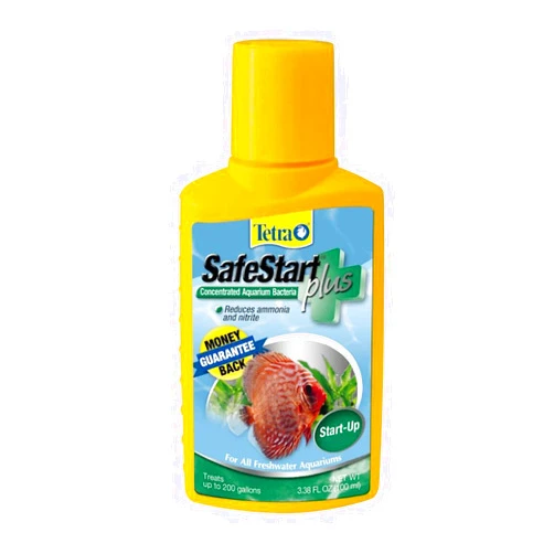 Tetra SafeStart Plus, For Newly Set-Up Fish aquariums, 100 ml, 3.38-Ounce