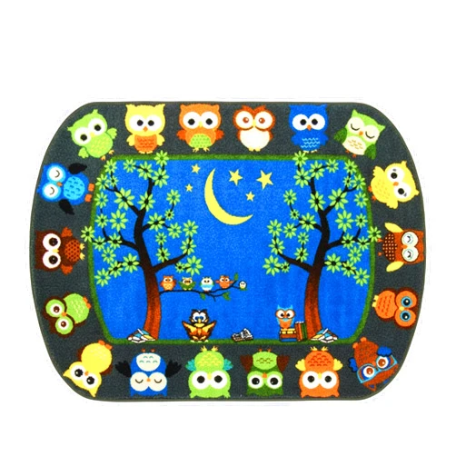 SAFECASTLE Kids Carpet Story Time Owl Rug – 6'6