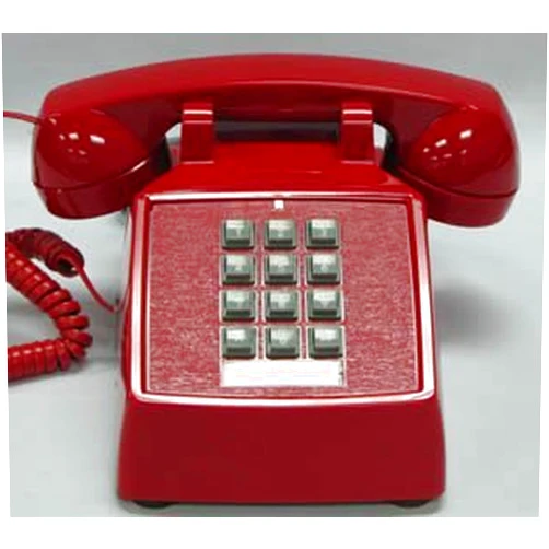 Cortelco ITT-2500-V-RD 250047-VBA-20M Desk w/ Volume RED by Cortelco