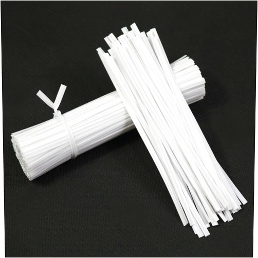 FYZ Brothers Plastic White Twist Ties, 5”, 1000 Pcs