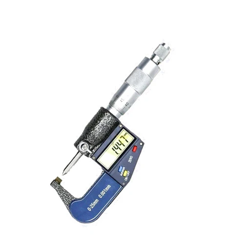 DONGSE digital outside micrometer Measuring Tools 0-25mm 0.001mm Digital Double Point Outside Micrometer Electronic Carbide Tip micrometers(Double Round Head)