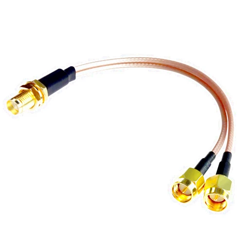 Goupchn Antenna Splitter Cable SMA Female to Dual SMA Male Wire 15cm/6