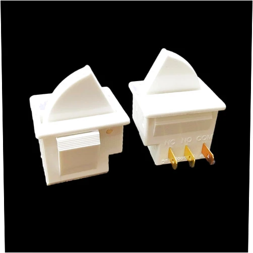 DSkoiph 2Pcs Refrigerator Door Light Switch Compatible for GE Whirlpool, Maytag, Admiral, Amana, Kenmore, KitchenAid, Magic Chef Freezer Momentary Fridge Switch (3Pin)