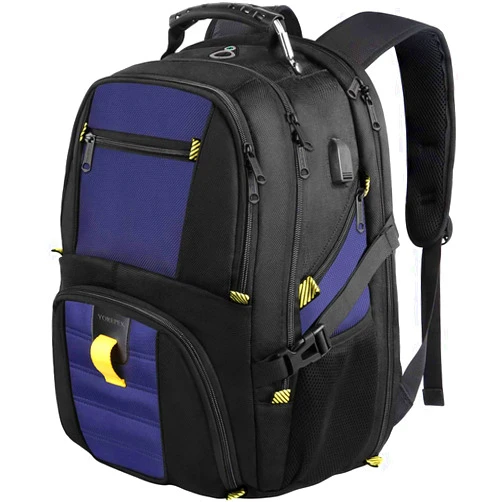 YOREPEK Travel Backpack, Extra Large 50L Laptop Backpacks for Men Women, Water Resistant College Backpack Airline Approved Business Bag with USB Charging Port Fits 17 Inch Computer, Roy Blue