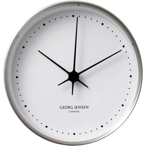 Georg Jensen Clock Steel/White 220MM