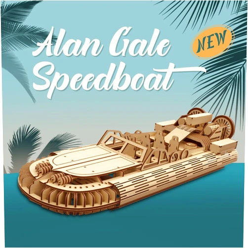 Worive 3D Puzzles for Adults 17” Speedboat Model Wooden Puzzles for Adults and Teens to Build 3D Puzzle DIY Craft Toy Vessel Ship Model Puzzles Building Kits Brain Teaser Gifts for Adults Kids Family Friends