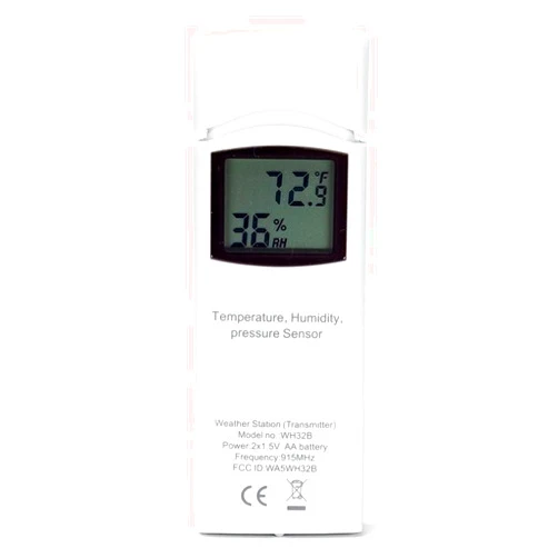 Ambient Weather WH32B Thermo-Hygrometer-Barometer Sensor Only for WS-0900-IP, WS-1002-WIFI, WS-1550-IP, WS-2000, WS-5000