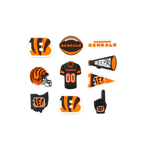 FOCO Unisex NFL Team Logo Officially Licensed 10-Pack Charms for Clogs Shoes Bracelet