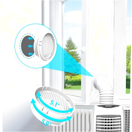 gulrear Portable Air Conditioner Window Seal Kit with Hose Connection Adapter 118 inches Portable A/C Window kit for Casement Windows Sealing AC Window Seal Vent Kit Hot Air Stop Air Exchange Guards…