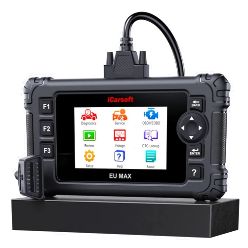 ICarsoft Bidirectional OBD2 Diagnostic Tool for BMW/Mini/Mercedes-Benz/Audi/Porsche/Volkswagen etc,2025 iCarsoft EU MAX Code Reader Scanner, All System, 44 Services
