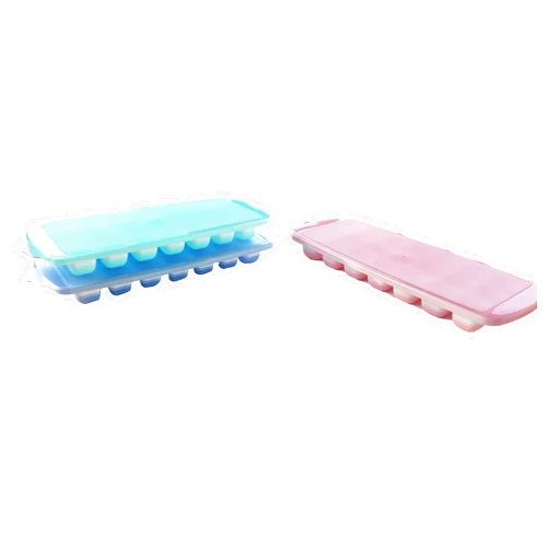 SUHEEUS 3 Pack ice Cube Tray Silicone for Freezer with Lids Baby Food Module Food Grade for Party Family Meal Daily Drinking Uses