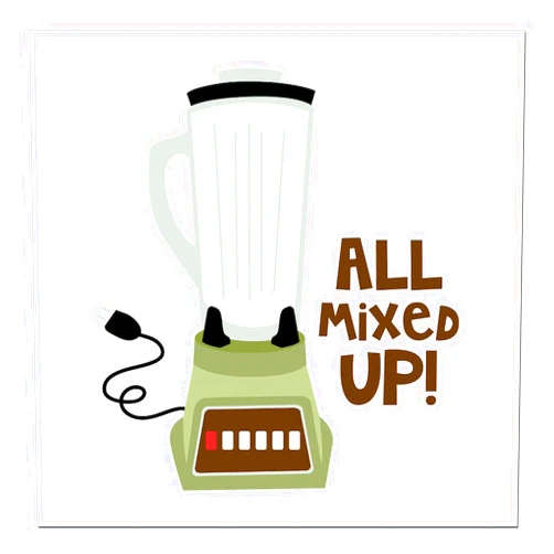 CafePress All Mixed Up! Square Car Magnet 3 X 3 Square Car Magnet, Magnetic Bumper Display