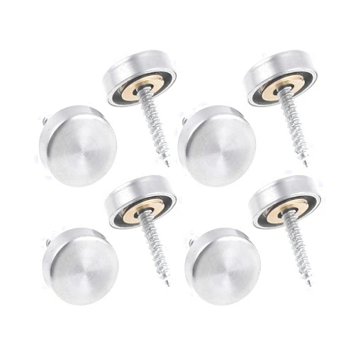 uxcell Stainless Steel Mirror Nails with 16mm Screw Cap, 8-Piece