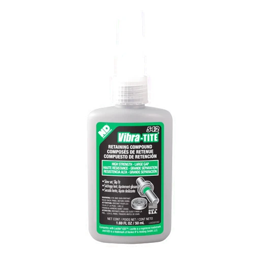 Vibra-TITE - 54250 542 High Strength Large Gap Anaerobic Retaining Compound, 50 ml Bottle, Green