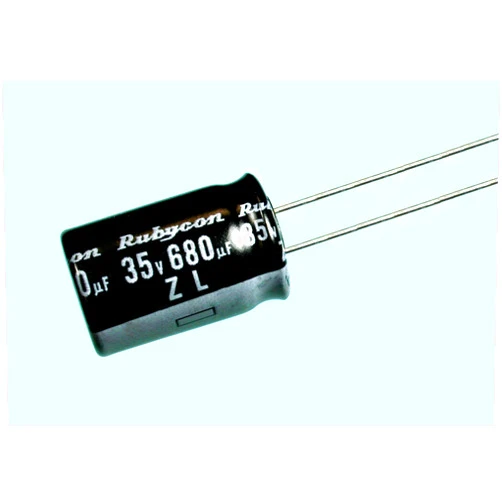 Rubycon 4pcs Rubycon ZL 680uf 35v 105C Radial Electrolytic Capacitor Low ESR 12.5mm X 20mm (Rub#4)