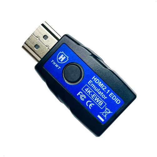 THWT HDMI 2.1 4K EDID Emulator (Model: 4K-EWB), Supports SCDC and EDID Copying and Emulation, HDCP Pass-Through (not Bypass), Pre-Set EDIDs are 4K@60Hz 4:4:4 and 4K@120Hz 4:2:0 with 2.1 Channel Audio