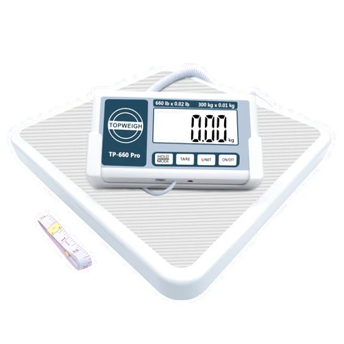 TOPWEIGH Medical Scale with Portable Carrying Bag, Larger Remote Display, Wrestling Scale, Floor Scale, Longer Coiled Cord,Capacity 660lbs,Heavy Duty Digital Scale for Body Weight,Measure in kg/oz/lb
