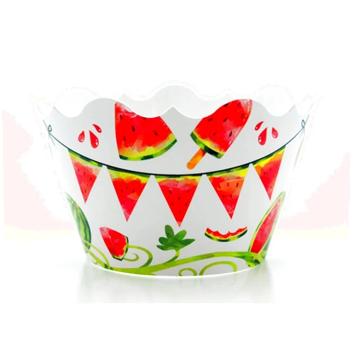 Oh That Cupcake Watermelon Party Supplies Cupcake Wrappers (12 Pack) - 