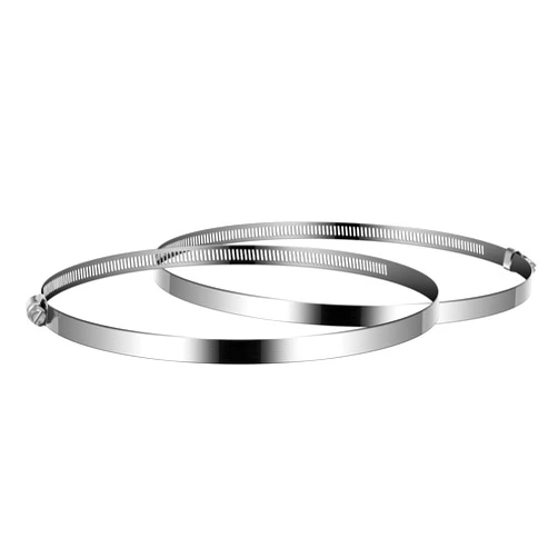 VIVOSUN Stainless Steel Air Ducting Clamps, 4/6/8/12 Inch Adjustable Hose Clamps with Worm Drive for Ducting, Heating, Cooling, Exhaust, and Ventilation (Pack of 2)