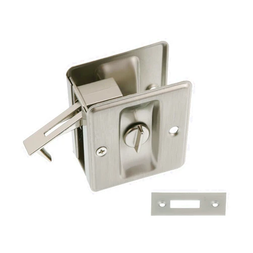 idh by St. Simons 25411-015 Premium Quality Solid Brass Pocket Privacy Door Pull, Satin Nickel