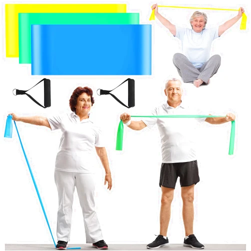 Gemscream 3 Pcs Resistance Band with Handles Chair Exercise Equipment for Seniors Physical Therapy Band Gifts for Elderly Women Rehab, Physical, Grandma, Grandpa
