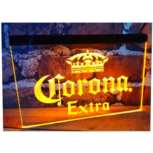 Generic Corona Extra Beer Bar Pub 3D SIGNS cafe LED Neon Light Sign home decor crafts b42 (40x30cm)
