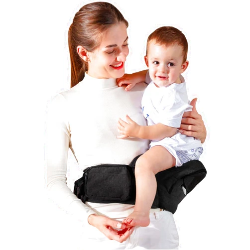 GROWNSY Baby Hip Seat Carrier, GROWNSY Ergonomic Hip Seat Baby Carrier with Multiple Pockets, Adjustable Extended Waistband for Newborns & Toddlers up to 50 lbs, Black