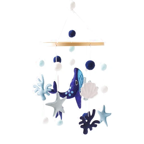 EERKEOD Baby Bed Mobile Baby Wind Chime Sea Creatures, Whale Mobile Wind Chime, Baby Bed Hanging Game Mobile for Children's Room Children's Bed Decor