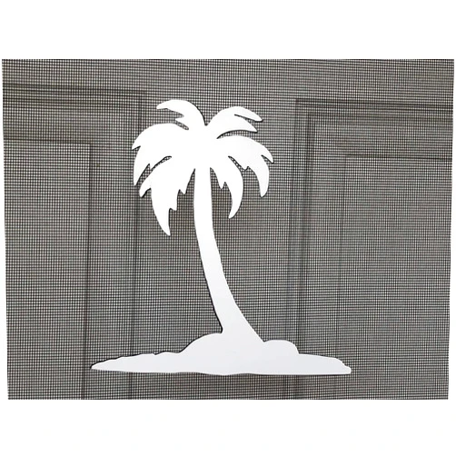 DCentral Island Palm Flexible Screen Magnets; Double-Sided. Safety White-Easier to See Day & Night. Decorative. Helps to Stop Walking into Screens, Covers Small tears in Screens Size 6.6” X 6.6