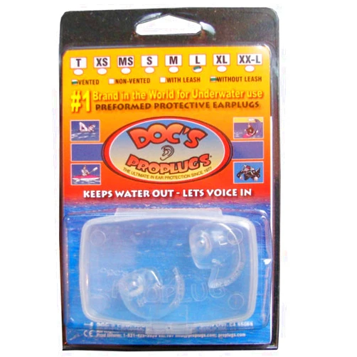 Doc's ProPlugs (Pair) Clear, Vented - Large