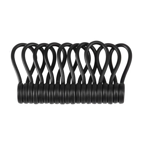 EUREKA ERGONOMIC Magnetic Cable Ties Reusable, 10 Pack Rubber Twist Ties with Strong Magnet for Bundling and Organizing Wire/Cord, Cable Management Clips under Desk Used in Many Ways, Black