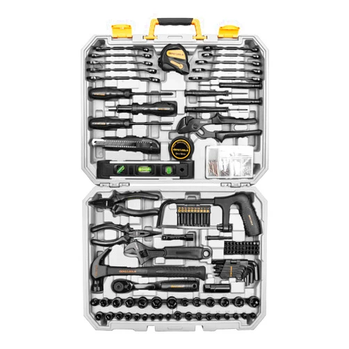 DEKOPRO 218-Piece General Household Hand Tool kit, Professional Auto Repair Tool Set for Homeowner, General Household Hand Tool Set with Plier, Screwdriver Set, Socket Set, with Portable Storage Case