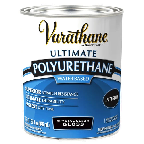 Rust-Oleum Varathane 200041H Water-Based Ultimate Polyurethane, Quart, Gloss Finish