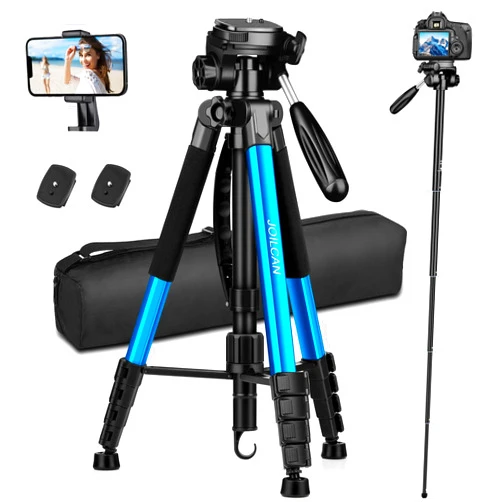 JOILCAN Camera Tripod, 72” Tripod for Camera Stand, Aluminum Heavy Duty Tripod for Video Photo, 5 in 1 Travel Camera Tripod & Monopod Compatible with Canon Nikon Cameras DSLR Camcorder Projector Phone